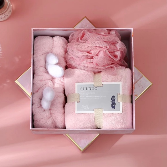 Luxury Pink Bath Towel Set - Hotel Soft Cotton 2/Bath 2/Hand 4/Wash - 8 Piece